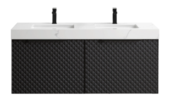 MANAROLA 48” BLACK OF NIGHT BATHROOM VANITY