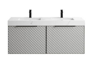 MANAROLA 48” SILVER GRAY BATHROOM VANITY