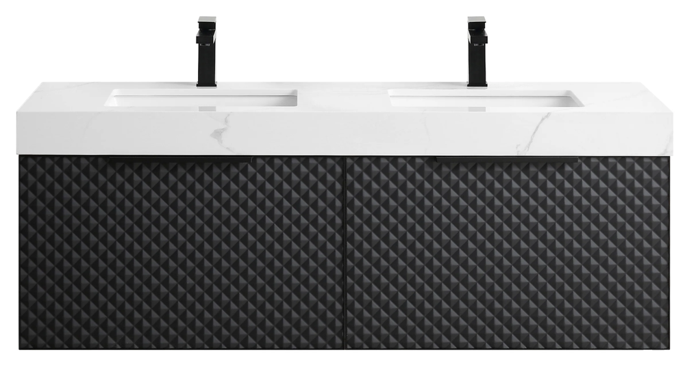 MANAROLA 60” BLACK OF NIGHT BATHROOM VANITY
