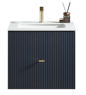 BARCELONA 24” DARK BLUE WITH WHITE COUNTERTOP BATHROOM VANITY