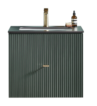 BARCELONA 60" FOREST GREEN WITH BLACK COUNTERTOP BATHROOM VANITY