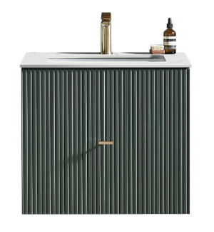 BARCELONA 42"FOREST GREEN WITH WHITE COUNTERTOP BATHROOM VANITY