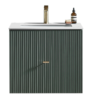 BARCELONA 42"FOREST GREEN WITH WHITE COUNTERTOP BATHROOM VANITY