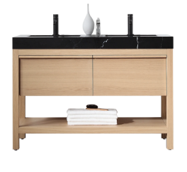 BIBURY 48” WHITEWASH OAK BATHROOM VANITY