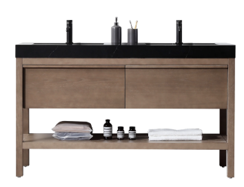 BIBURY 60” CHESTNUT OAK BATHROOM VANITY