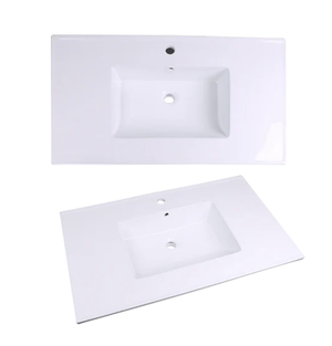 AD-C51-Vanity Top / Drop-in Rectangular Ceramic Sink