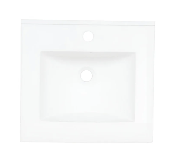 AD-C62-Vanity Top / Drop-in Rectangular Ceramic Sink