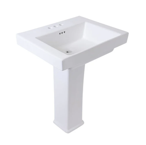 AD-C66-Pedestal Rectangular Ceramic Sink