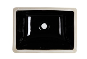 AD-C6S Black-Undermount Rectangular Ceramic Sink