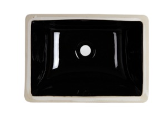 AD-C6S Black-Undermount Rectangular Ceramic Sink