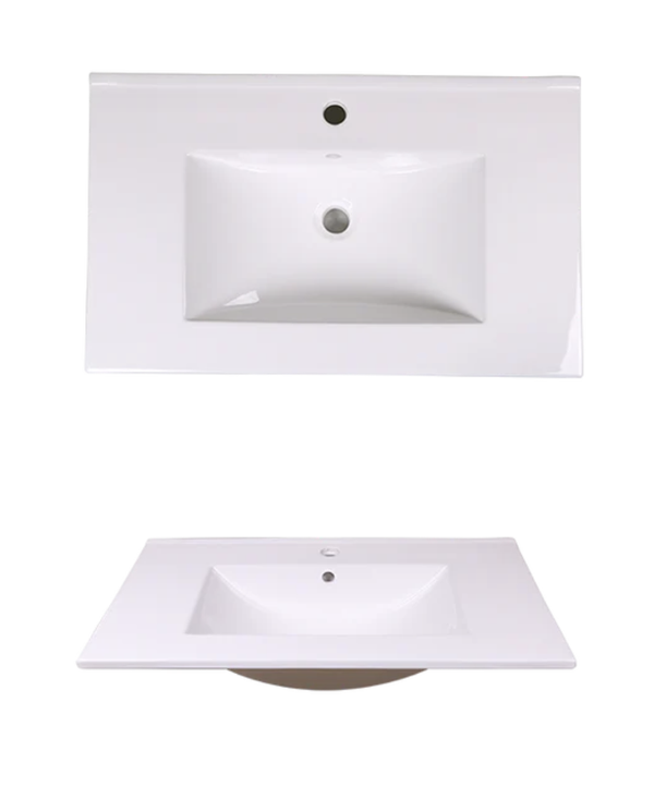 AD-E75-Vanity Top / Drop-in Rectangular Ceramic