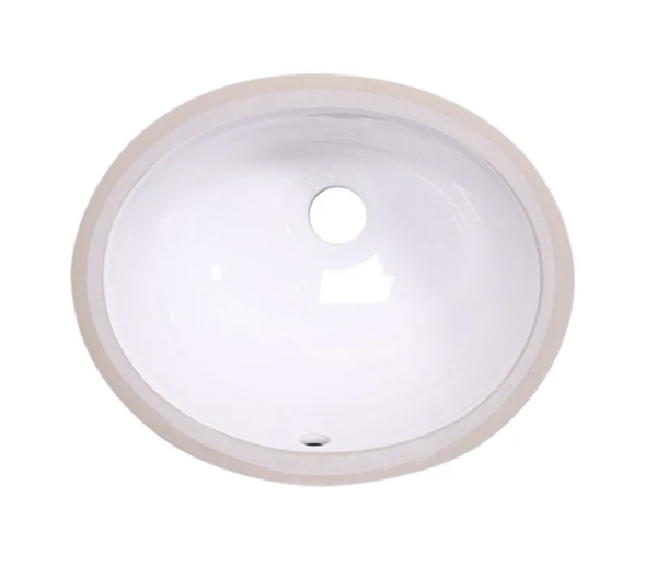 AD-C1 White-Undermount Oval Ceramic Sink White