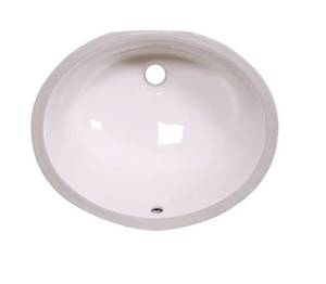 AD-C2S Bisque-Undermount Oval Ceramic Sink