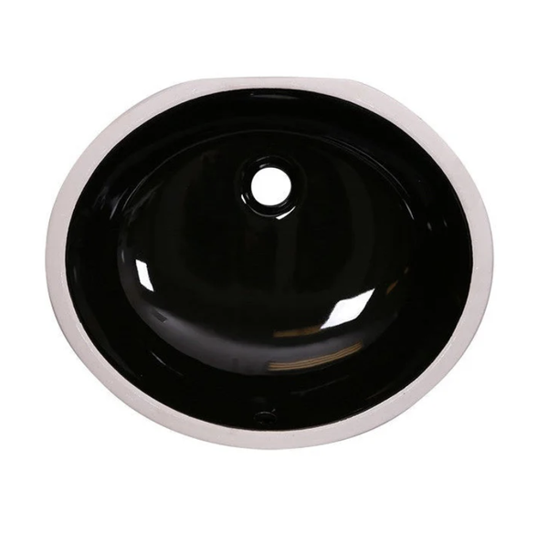 AD-C3 Black-Undermount Oval Ceramic Sink