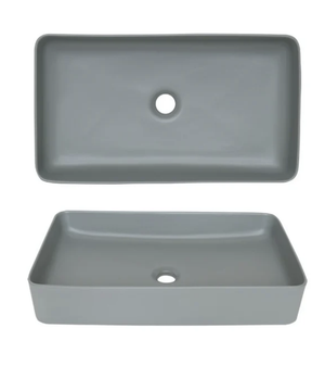 AD-C34-Vessel Rectangular Sink Matt Gray