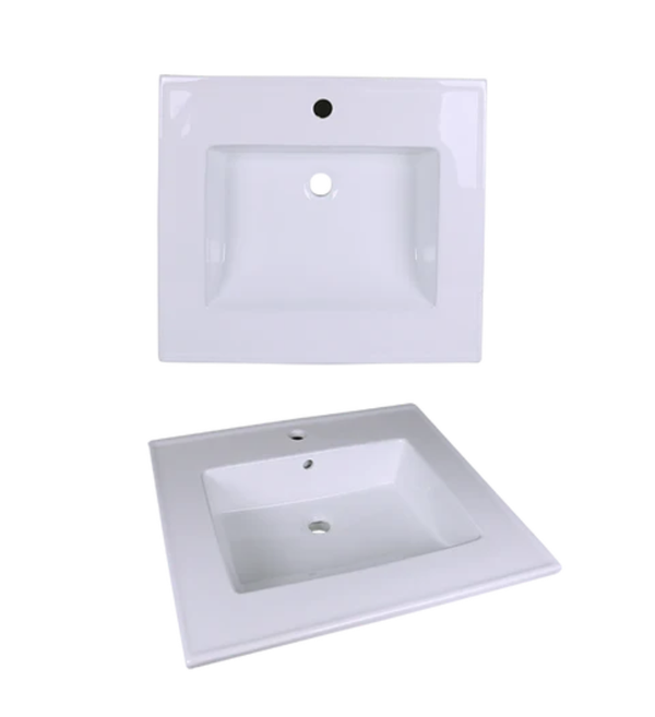AD-C49-Vanity Top / Drop-in Rectangular Ceramic