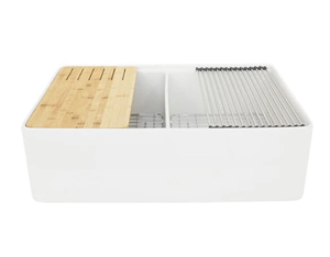 AD-FC12F-Farm House Apron Front Fireclay Sink
