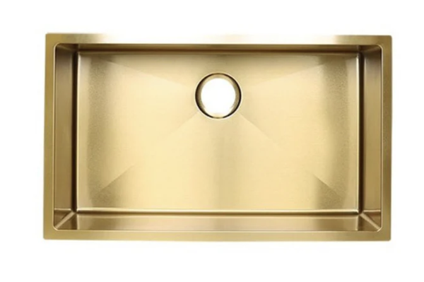 AD-H78-Gold-Handmade Undermount Stainless Sink- GOLD