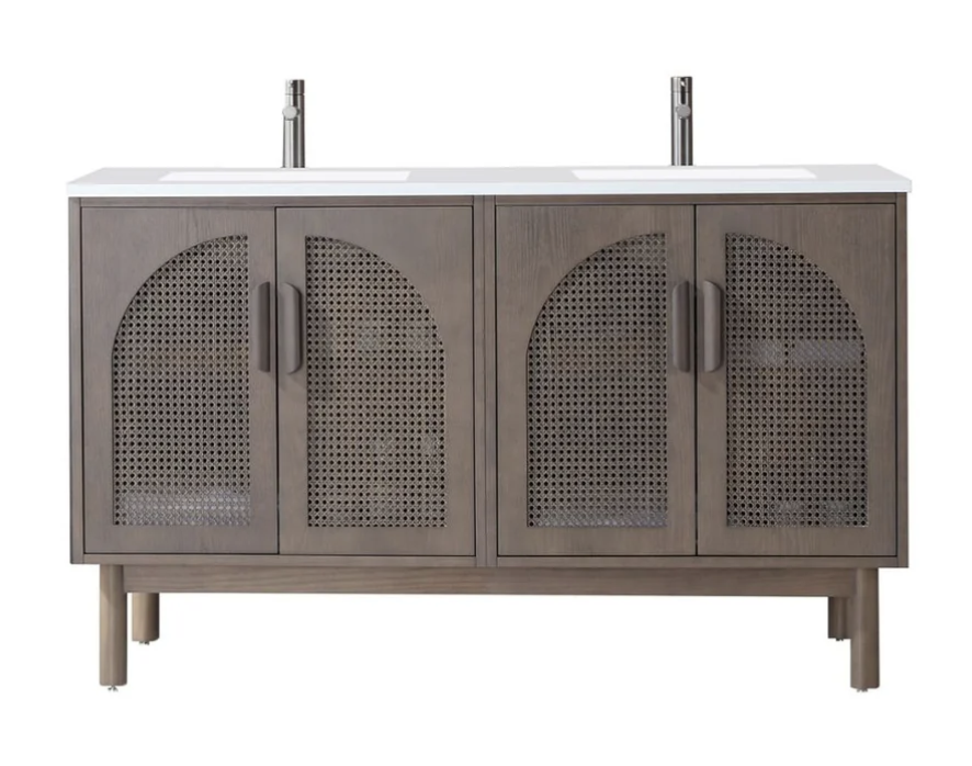 NARA 60” CHESTNUT OAK BATHROOM VANITY