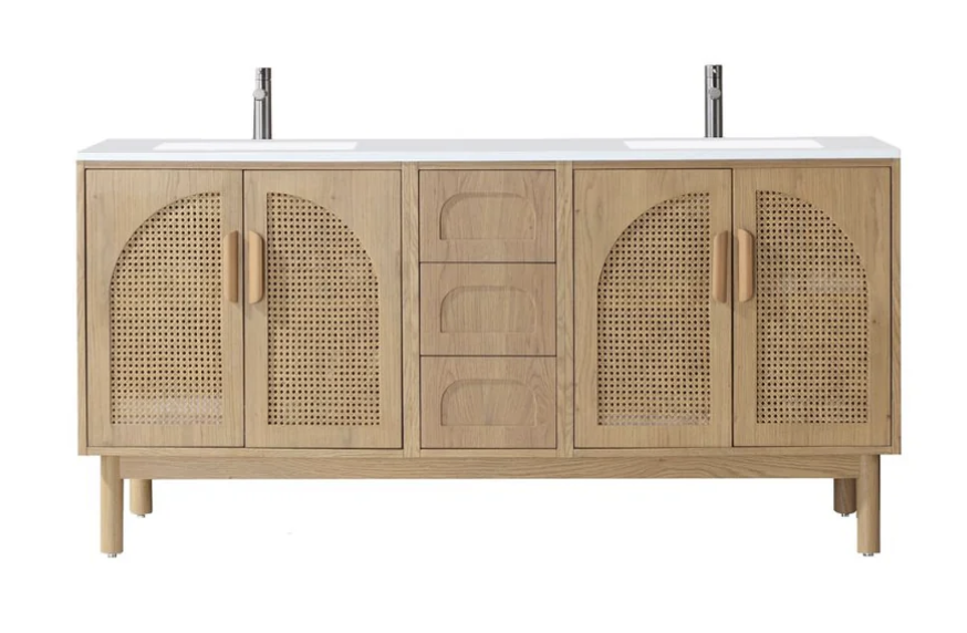NARA 72” PECAN OAK BATHROOM VANITY