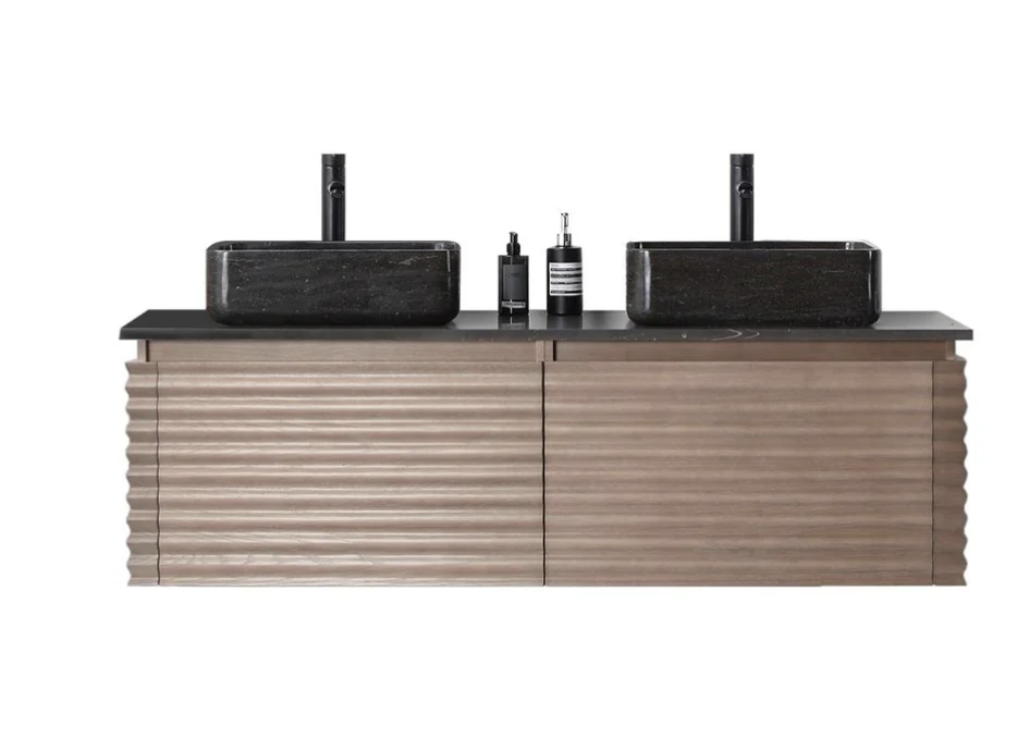 OCALA 60” CHESTNUT DOUBLE SINK BATHROOM VANITY