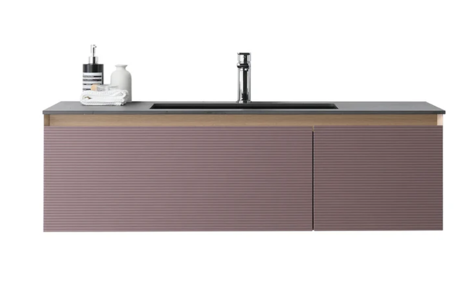 OSLO 48” CARAMEL/WHITEWASH BATHROOM VANITY