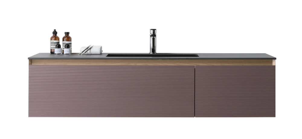 OSLO 60” CARAMEL/WHITEWASH BATHROOM VANITY