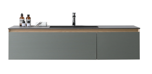 OSLO 60” SAGE GREEN/WHITEWASH BATHROOM VANITY