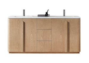 PARMA 72” NATURAL TEAK BATHROOM VANITY