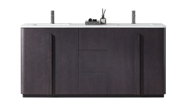 PARMA 72” ESPRESSO OAK BATHROOM VANITY