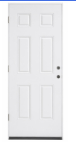 6-Panel Fiber Glass Prehung Door ( 80" height )