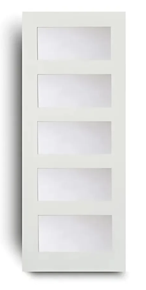 5-Lite Glass Slab Door (80" height )