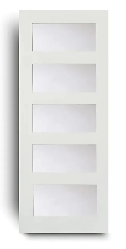 5-Lite Glass Slab Door (80" height )