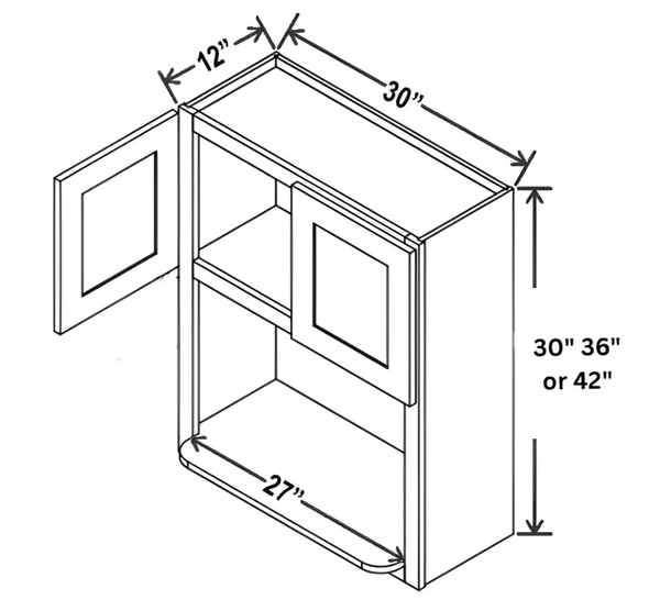 French Grey- Microwave Wall Cabinet”