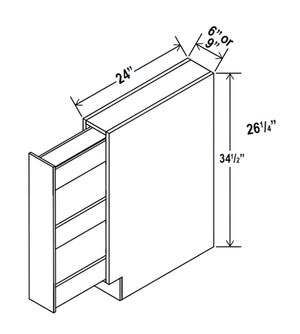 Sydney White- Spice Pull Base Cabinet