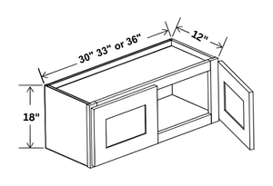 Sydney White- 18" H Double Door Wall Cabinet