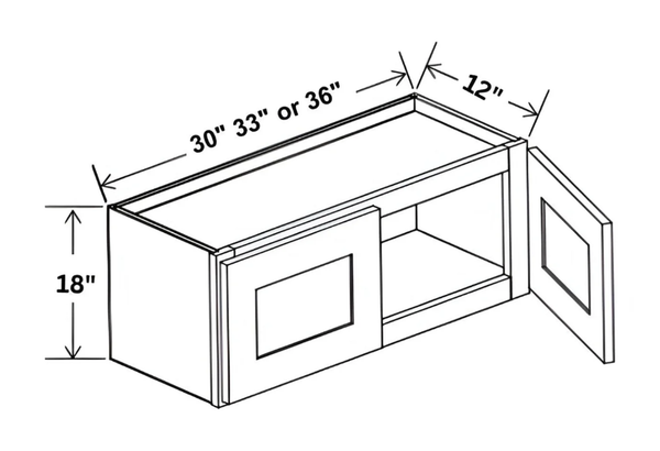 Sydney White- 18" H Double Door Wall Cabinet
