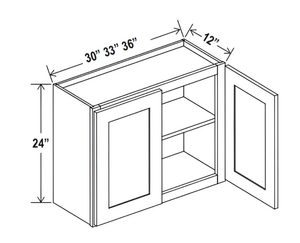 Sydney White- 24" H Double Door Wall Cabinet