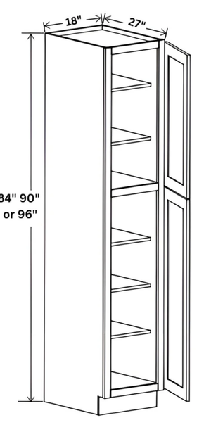 Sydney White- 18"W Wall Pantry 2 Doors