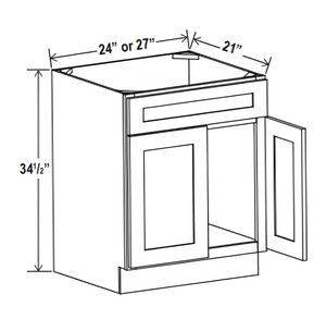 Sydney White- Vanity Sink Base Cabinet