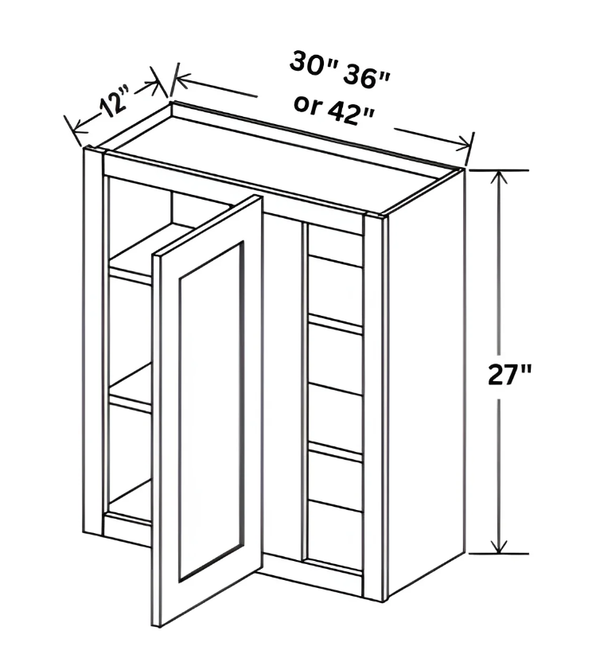 Sydney White- 27" Wall Blind Corner Cabinet