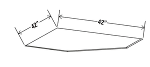 Sydney White- Corner Sink Base Floor 42"W x 42"H x 23- 1/4"D