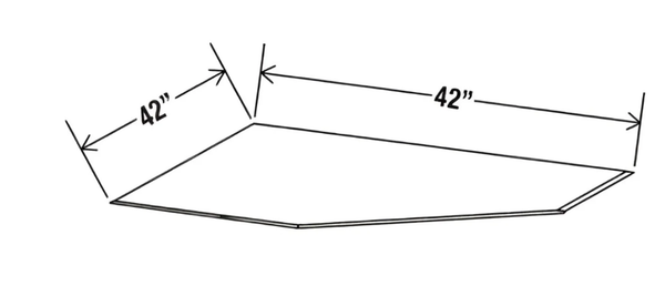 Sydney White- Corner Sink Base Floor 42"W x 42"H x 23- 1/4"D