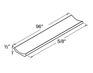 Sydney White - Crown Moulding Curve - 96"W x 4 1/2"H x 5/8"D