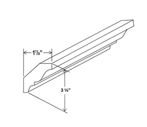French Grey- Crown Moulding - 96"W x 4 1/2"H x 5/8"D