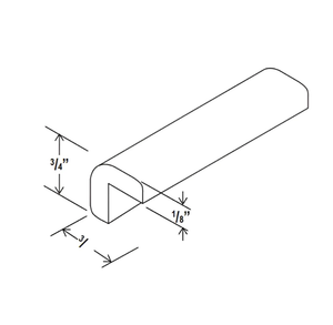 Sydney White - Outside Corner Moulding - 96'W x 3/4'H x 3/4"D