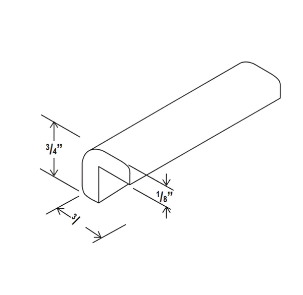 Sydney White - Outside Corner Moulding - 96'W x 3/4'H x 3/4"D