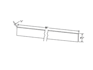 French Grey- Toe Kick 8' Plywood - 96"W x 4 1/2"H x 1/8"D