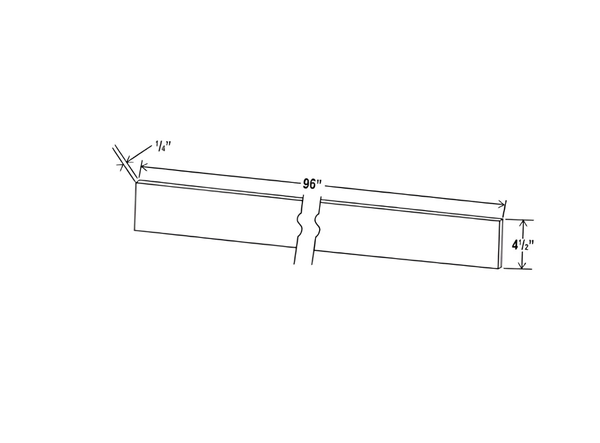 Sydney White - Toe Kick 8' Plywood - 96"W x 4 1/2"H x 1/8"D