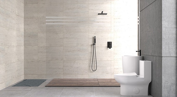 One-Piece 1.28 GPF Dual Flush Toilet White